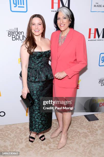 Sophia Bush and host Tammy Haddad attend the 30th Anniversary White House Correspondents' Garden Brunch on April 29, 2023 in Washington, DC.