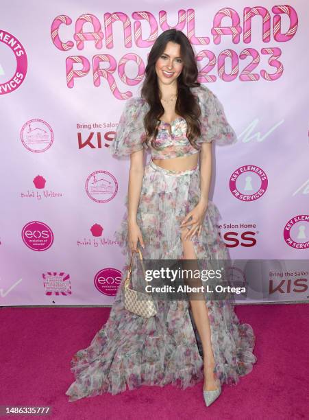 Catherine Bradley attends Candyland Themed Celebrity and Influencer Prom and formal wear collection drive for A Place Called Home held at Agoura...