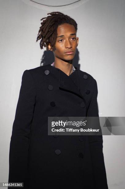 Jaden Smith attends the Louis Vuitton Pre-Fall 2023 Show on the Jamsugyo Bridge at the Hangang River on April 29, 2023 in Seoul, South Korea.
