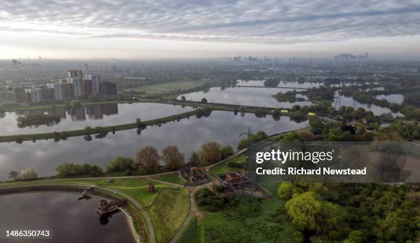 walthamstow wetlands - walthamstow stock pictures, royalty-free photos & images