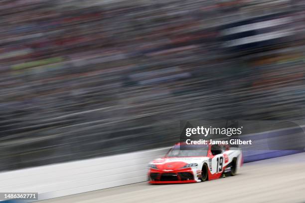 Ryan Truex, driver of the Toyota Genuine Accessories Toyota, drives during the NASCAR Xfinity Series A-GAME 200 at Dover International Speedway on...