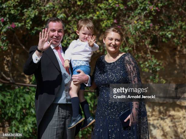 Prince Guillaume of Luxembourg, HRH Prince Charles and HRH Crown attends the religious Wedding Of Her Royal Highness Alexandra of Luxembourg &...