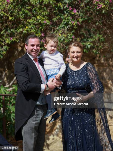 Prince Guillaume of Luxembourg, HRH Prince Charles and HRH Crown attends the religious Wedding Of Her Royal Highness Alexandra of Luxembourg &...