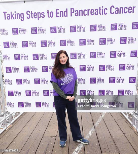 Jean Trebek attends PanCAN's Purplestride Los Angeles: The Walk To End Pancreatic Cancer at Santa Monica Pier on April 29, 2023 in Santa Monica,...