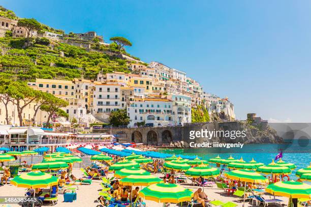 amalfi coast. italy. italian culture. tyrrhenian sea. summer - positano italy stock pictures, royalty-free photos & images