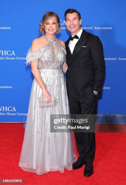 Rebecca Romijn and Jerry O'Connell attend the 2023 White House Correspondents' Association Dinner at Washington Hilton on April 29, 2023 in...