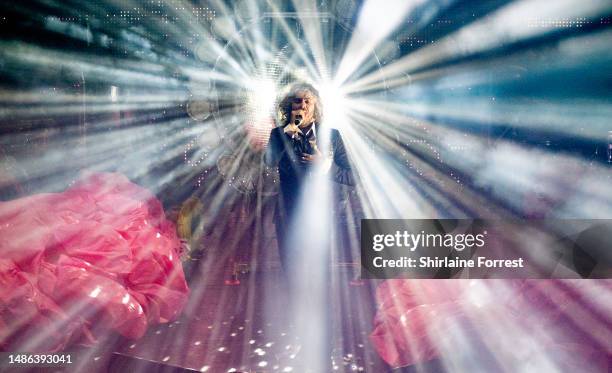 Wayne Coyne of The Flaming Lips performs at O2 Apollo Manchester on April 29, 2023 in Manchester, England.