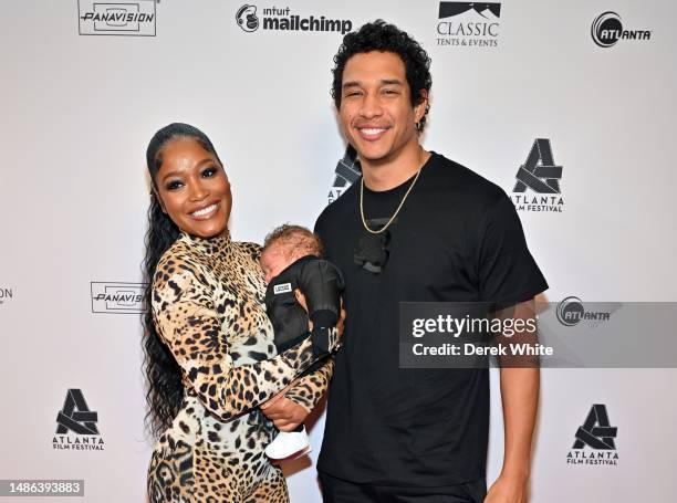 Keke Palmer, Leo Jackson, and Darius Jackson attend the "Big Boss" Closing Night Screening during the 2023 Atlanta Film Festival at Rialto Center for...