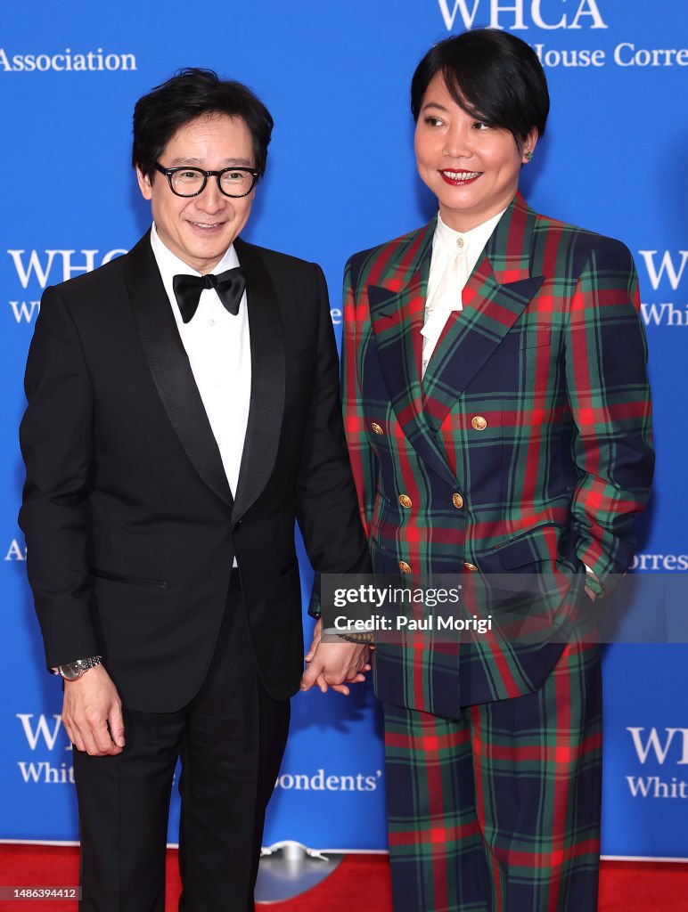 Ke Huy Quan and Echo Quan attend the 2023 White House Correspondents