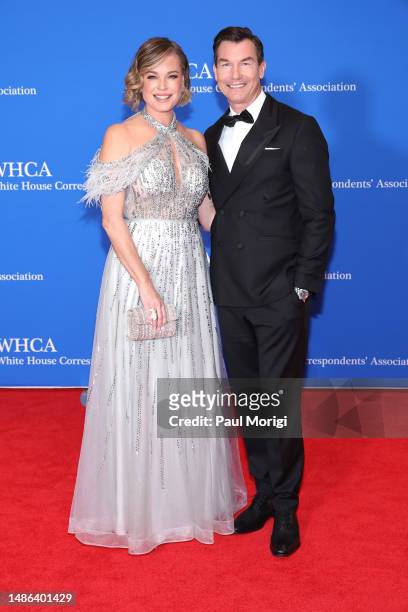 Rebecca Romijn and Jerry O'Connell attend the 2023 White House Correspondents' Association Dinner at Washington Hilton on April 29, 2023 in...