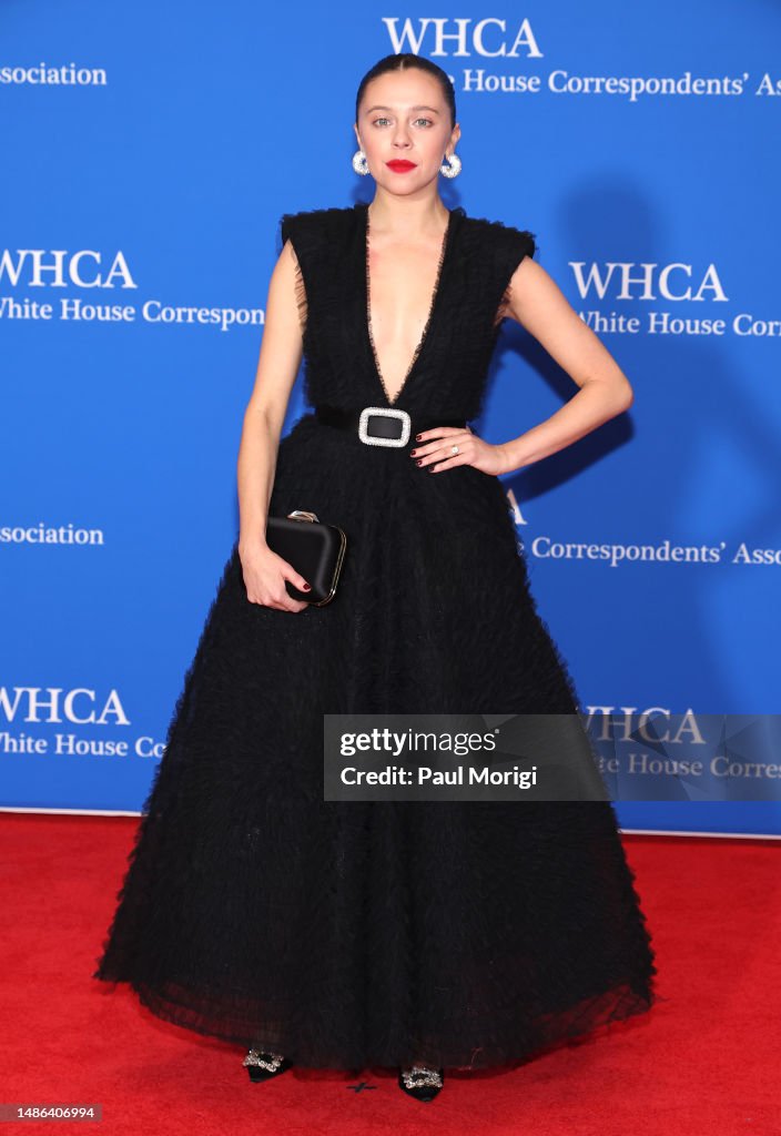 Bel Pawley attends the 2025 White House Correspondents' Association