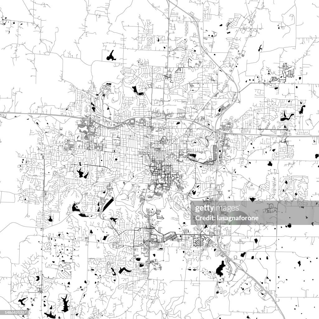 Columbia, Missouri, USA Vector Map