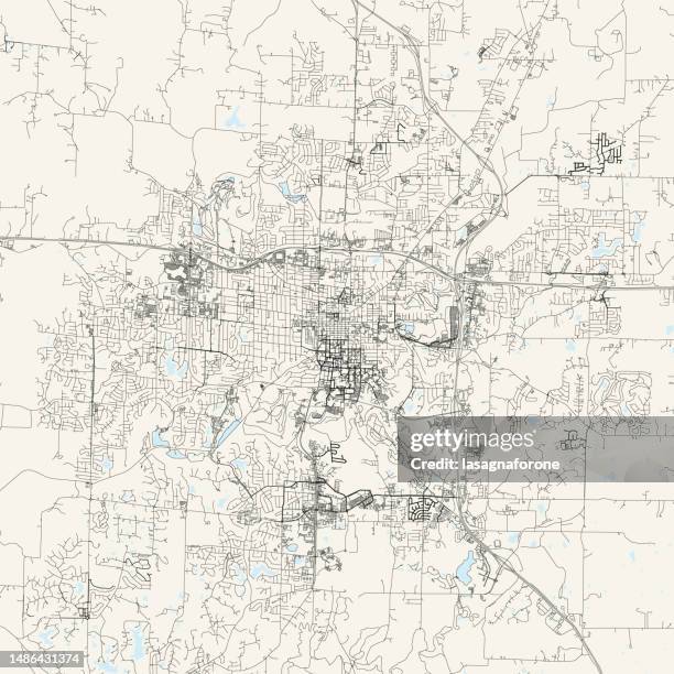 columbia, missouri, usa vector map - columbia missouri 幅插畫檔、美工圖案、卡通及圖標