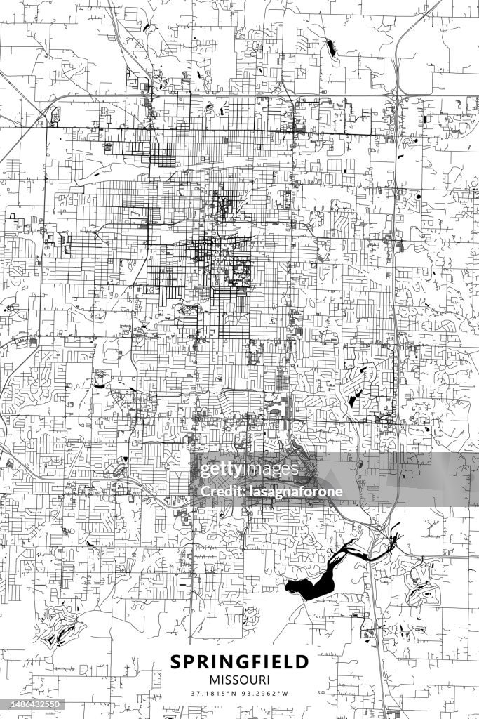 Springfield Missouri Usa Vector Map High-Res Vector Graphic - Getty Images