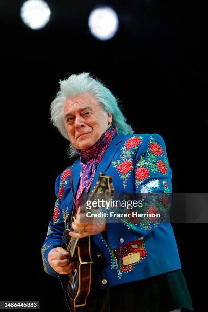 Marty Stuart of Marty Stuart & His Fabulous Superlatives performs onstage during Day 2 of the 2023 Stagecoach Festival on April 29, 2023 in Indio,...