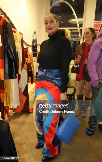Tracee Ellis Ross attends the Preview Of The Marni X Erykah Badu Collectionon April 29, 2023 in New York City.