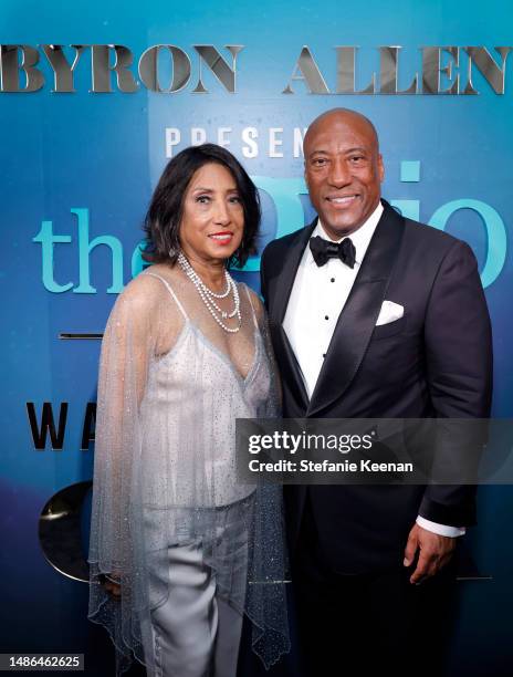 Carolyn Folks and Byron Allen attend as Byron Allen and theGrio celebrate Gayle King at their Washington D.C. Gala after The White House...