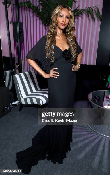 Iman attends as Gucci & Amy Sacco Celebrate Bungalow Gucci In Honor Of The New Meatpacking Boutique on April 29, 2023 in New York City.