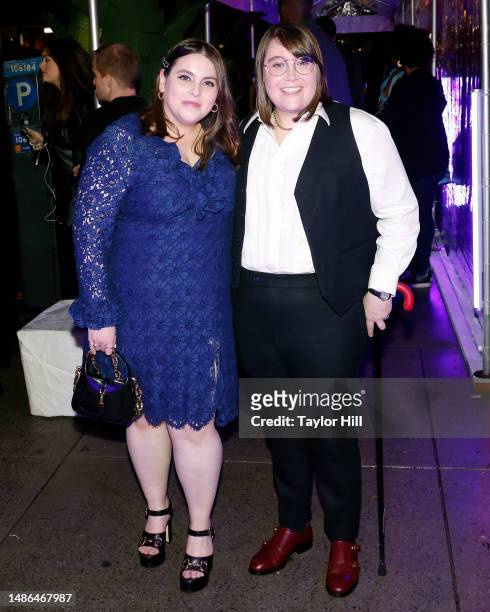 Beanie Feldstein and Bonnie Roberts attend "Bungalow Gucci" in celebration of the opening of Gucci Meatpacking District on April 29, 2023 in New York...