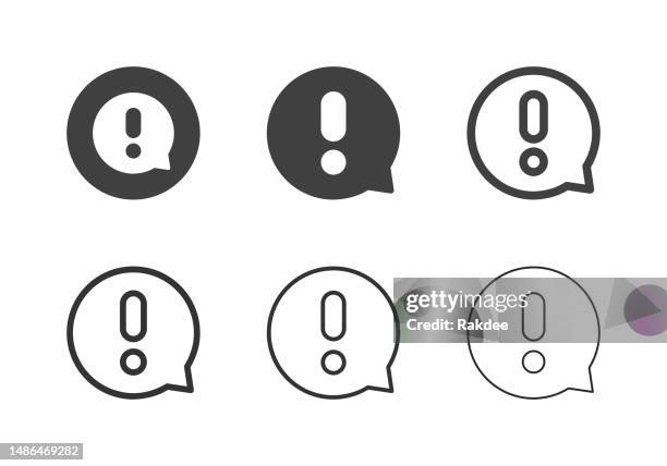 illustrations, cliparts, dessins animés et icônes de icônes de discours d’avertissement - multi series - picto media