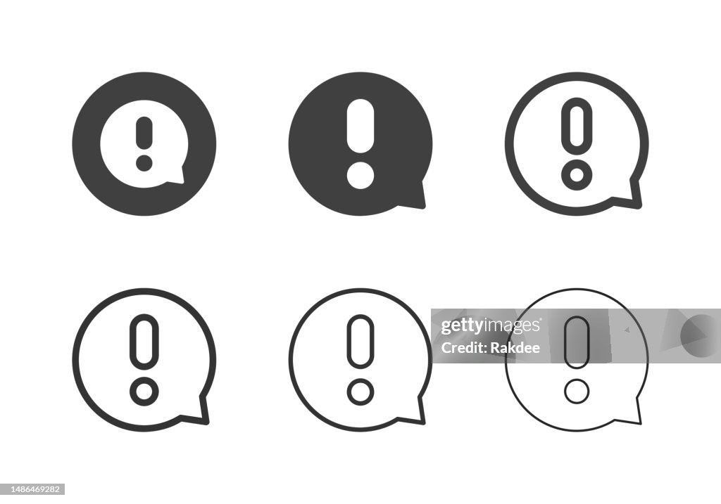 Warning Speech Icons - Multi Series