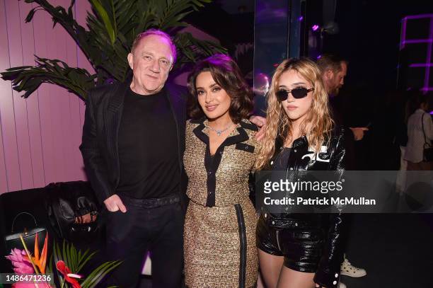 François-Henri Pinault, Salma Hayek-Pinault and Valentina Paloma Pinault attend as Gucci & Amy Sacco celebrate Bungalow Gucci in honor of the new...