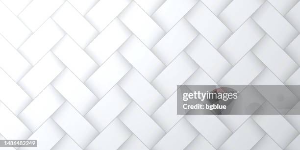 abstract bright white background - geometric texture - basket weave background stock illustrations