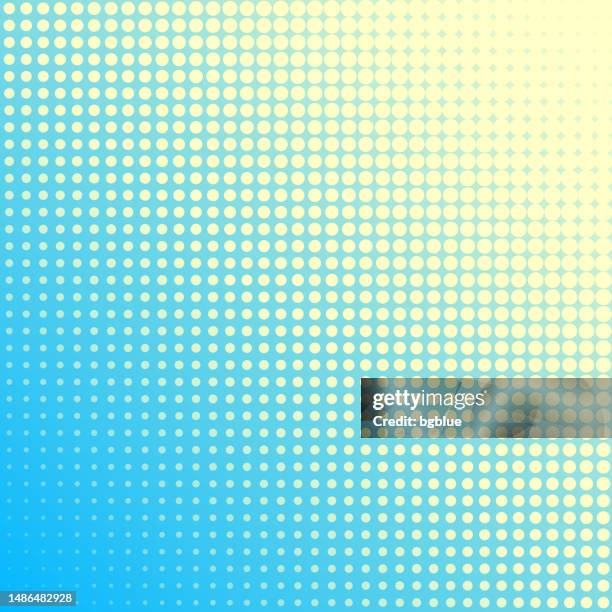 halftone background with blue gradient - trendy design - colorful dot pattern background stock illustrations