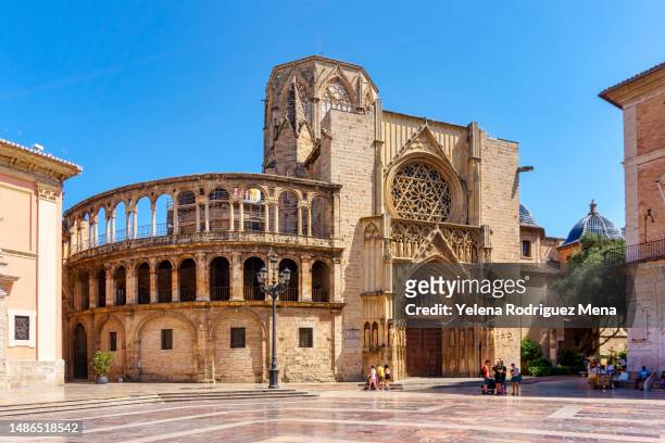 valencia cathedral square - valencia 個照片及圖片檔