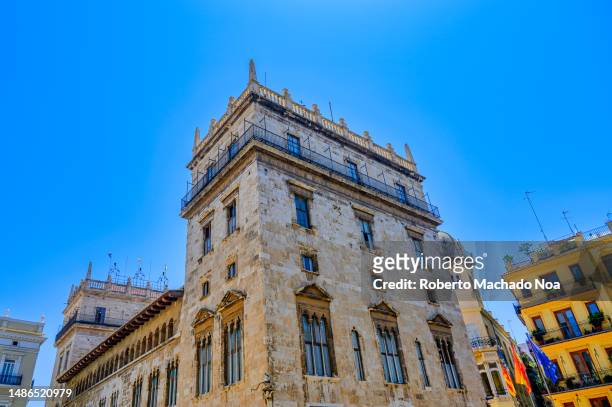 building exterior generalitat valenciana - valencia spain landmark stock pictures, royalty-free photos & images
