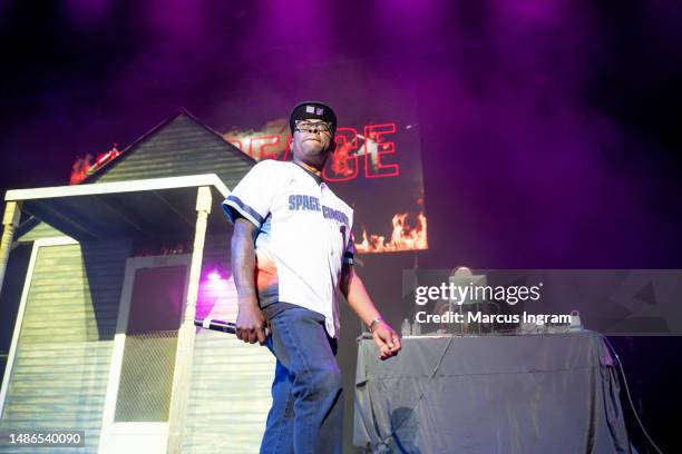 Rapper Scarface performs on stage during the Hip Hop Classics concert at Smart Financial Centre on April 29, 2023 in Sugar Land, Texas.