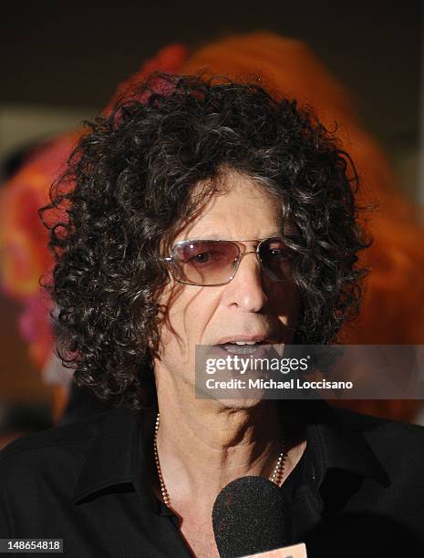 Radio Personality Howard Stern is interviewed during an "America's Got Talent" Post Show Red Carpet New at Jersey Performing Arts Center on July 18,...