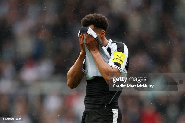 Jacob Murphy of Newcastle United looks dejected after Stuart Armstrong of Southampton scores the team's first goal during the Premier League match...