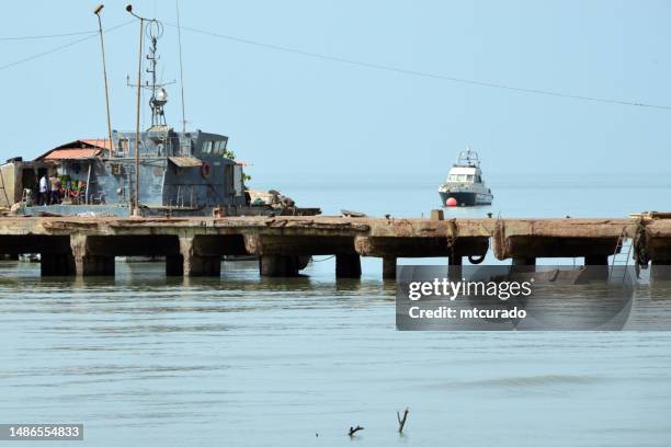 naval pier - navy and national guard vessels, bissau, guinea-bissau - drug trafficking stock pictures, royalty-free photos & images