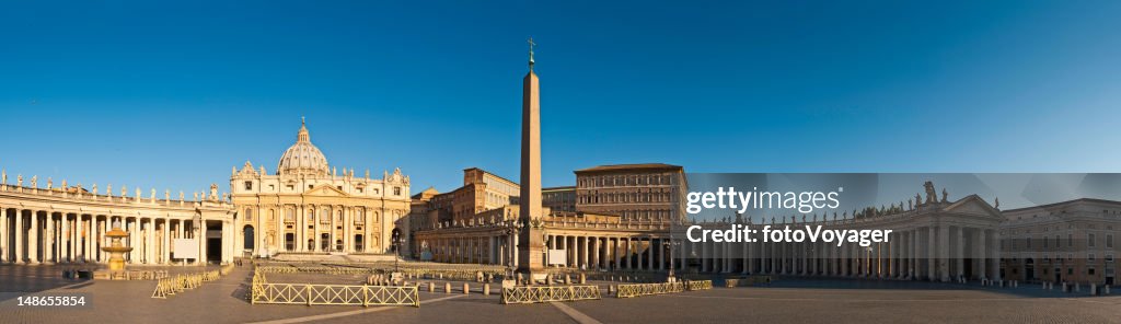 Vatikan golden dawn leichte St. Peter's Square panorama Rom, Italien