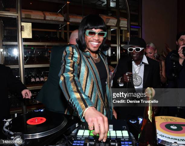Musical artist Anderson .Paak and rapper Flava Flav perform during the grand opening of Cathédrale Restaurant at ARIA Resort & Casino hosted by Mark...