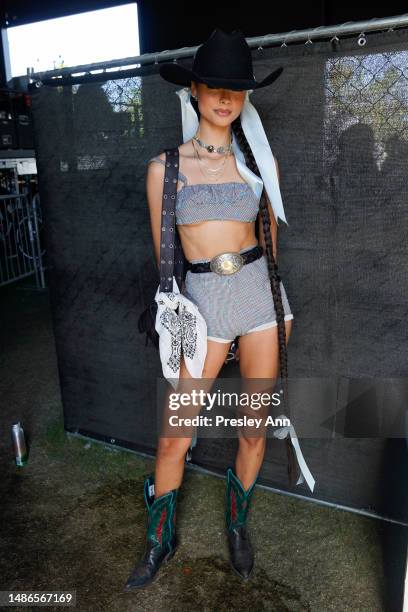 Festivalgoers attend Day 2 of the 2023 Stagecoach Festival on April 29, 2023 in Indio, California.