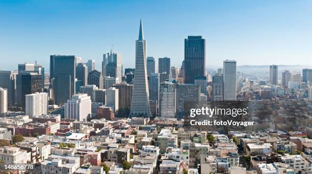 san francisco financial district der innenstadt wolkenkratzer transamerica pyramid kalifornien stadt - transamerica pyramid san francisco stock-fotos und bilder