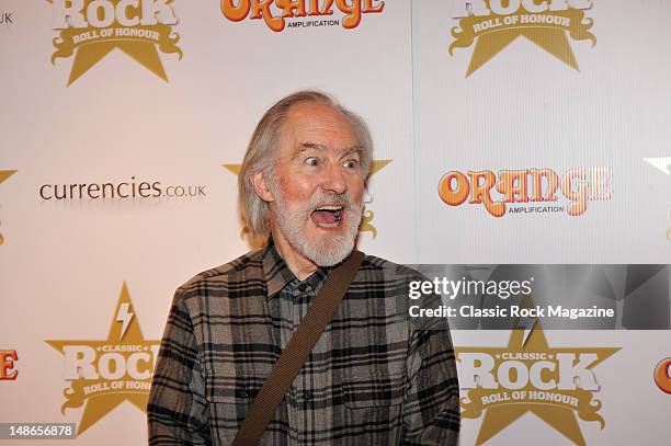 Martin Barre of Jethro Tull on the red carpet during the Classic Rock Roll of Honour Awards at The Roundhouse on November 9, 2011 in London.