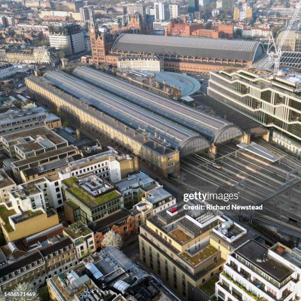 kings cross station - station london st pancras international stockfoto's en -beelden