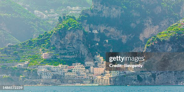 Amalfi coast. Salerno. Italy. Italian culture. Tyrrhenian Sea. Summer