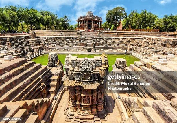 the sun temple, modhera, gujarat, india - ahmedabad landmark stock pictures, royalty-free photos & images