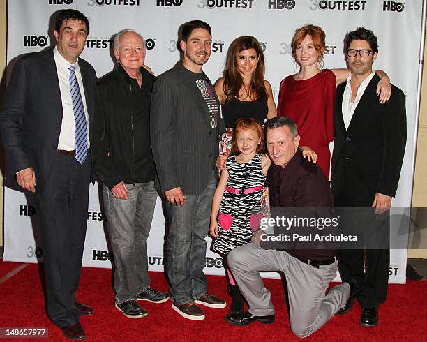 Stephen Israel, Mickey Cottrell, Maurice Compte, Jamie-Lynn Sigler, Jessica Brown, Glenn Gaylord, Alicia Witt and David W. Ross attend the premiere...