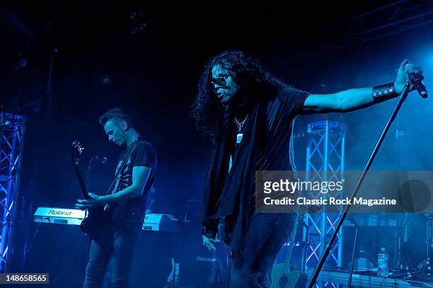Jeff Scott Soto and Erik Martensson of hard rock group W.E.T. Performing live on stage at Firefest in Nottingham on October 22, 2011.