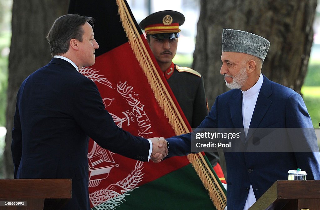 British Prime Minister David Cameron visits Afghanistan - Day Two