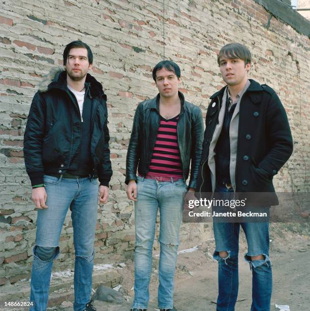 English indie rock group The Cribs, New York City, 2006.