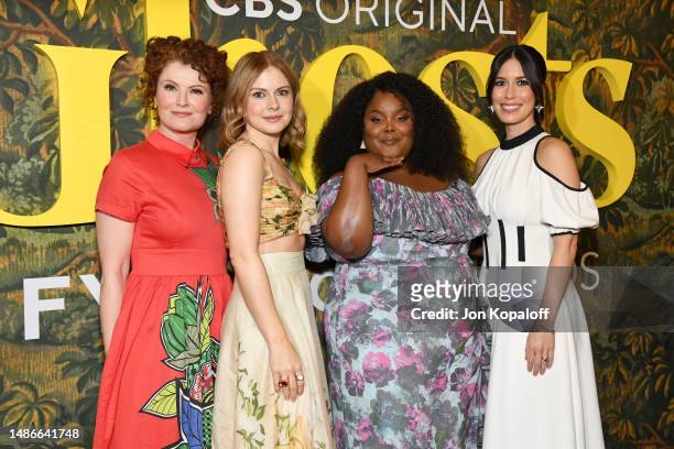Rebecca Wisocky, Rose McIver, Danielle Pinnock and Sheila Carrasco attend the FYC advanced screening of "Ghosts" at The Hollywood Roosevelt on April...