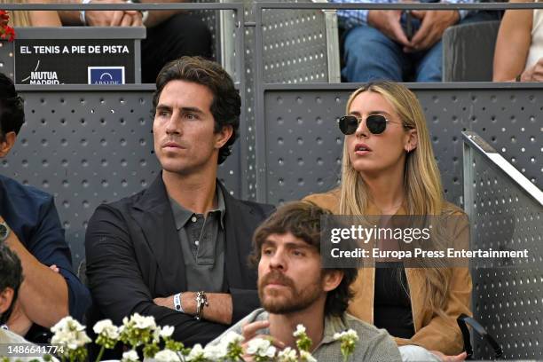 Beltran Lozano and Daniela Figo attend the Mutua Madrid Open on April 30, 2023 in Madrid, Spain.