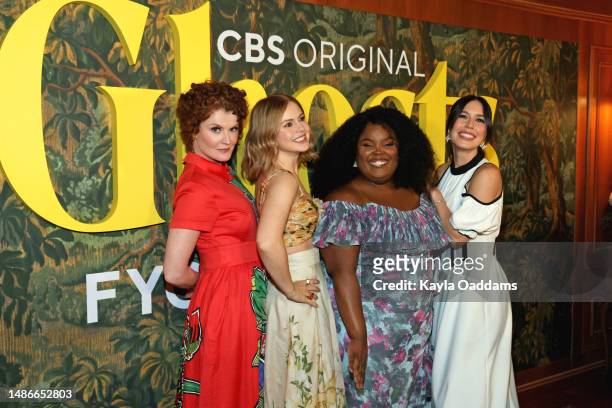 Rebecca Wisocky, Rose McIver, Danielle Pinnock and Sheila Carrasco attends the "Ghosts" FYC Advanced Screening at The Hollywood Roosevelt on April...