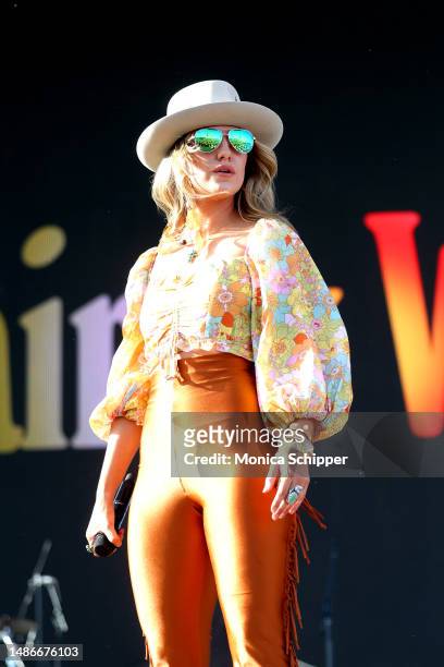 Lainey Wilson performs onstage during Day 3 of the 2023 Stagecoach Festival on April 30, 2023 in Indio, California.